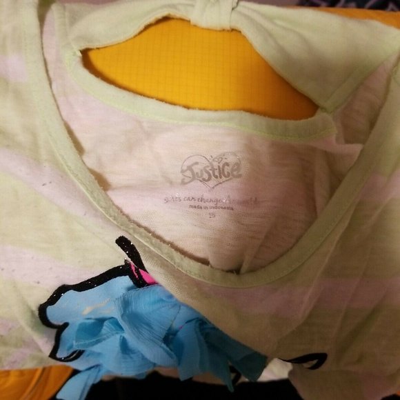 Justice Brand- Set Of 2 Girls Adorable Tops - Picture 3 of 6